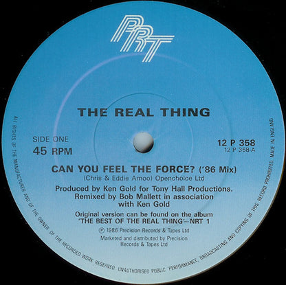 The Real Thing : Can You Feel The Force ('86 Mix) (12", Single)