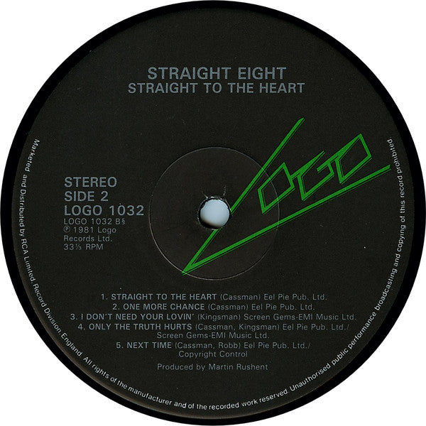 Straight Eight : Straight To The Heart (LP, Album)