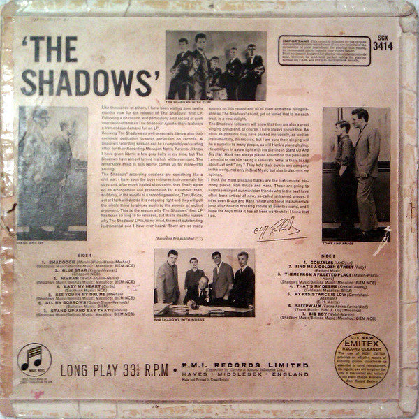 The Shadows : The Shadows (LP, Album, RE)