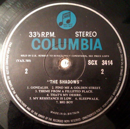 The Shadows : The Shadows (LP, Album, RE)