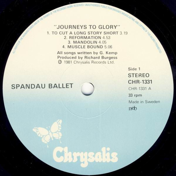 Spandau Ballet : Journeys To Glory (LP, Album)