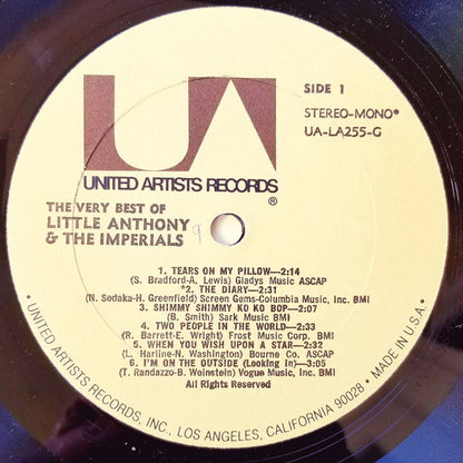 Little Anthony & The Imperials : The Very Best Of Little Anthony & The Imperials (LP, Comp, Mono, All)