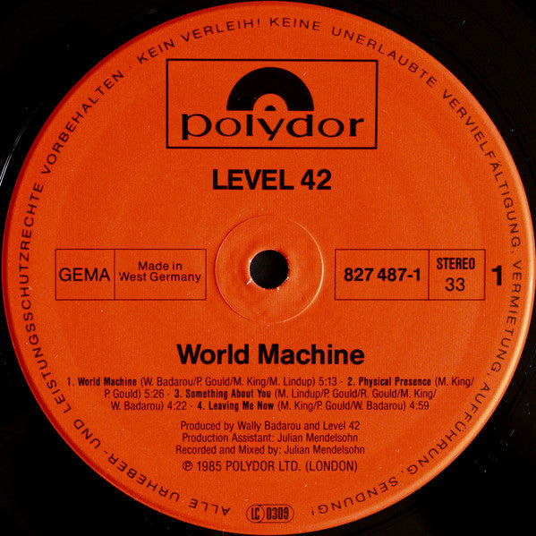 Level 42 : World Machine (LP, Album)