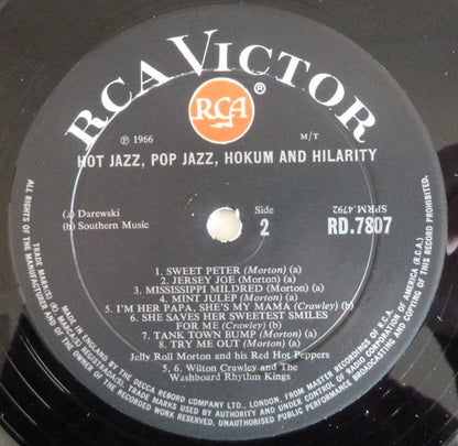 Jelly Roll Morton : Hot Jazz, Pop Jazz, Hokum And Hilarity (LP, Comp, Mono)