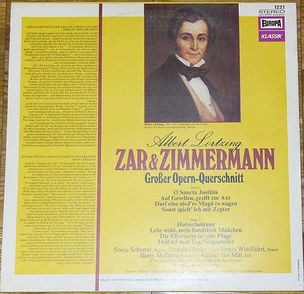 Albert Lortzing : Zar & Zimmermann (LP)