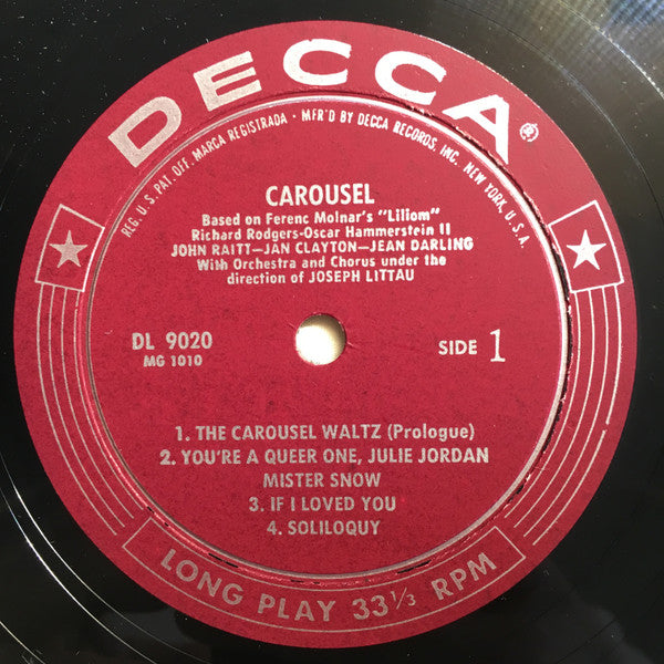 "Carousel" Original Broadway Cast : Carousel (LP, Album, Mono, RE)