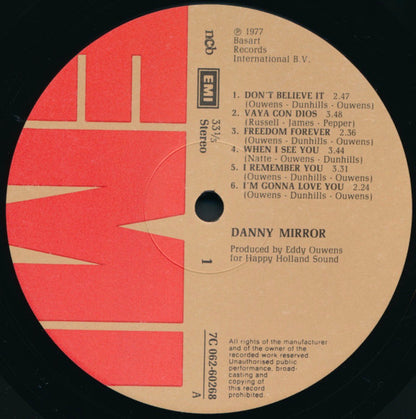 Danny Mirror : Danny Mirror (LP, Album)