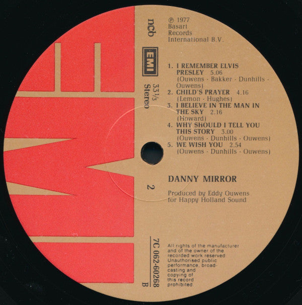 Danny Mirror : Danny Mirror (LP, Album)