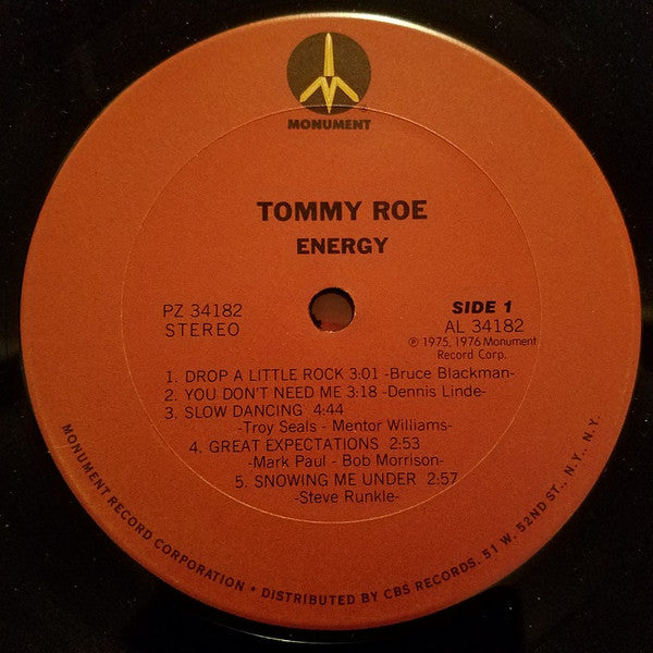 Tommy Roe : Energy (LP, Album)