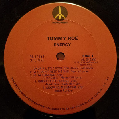 Tommy Roe : Energy (LP, Album)