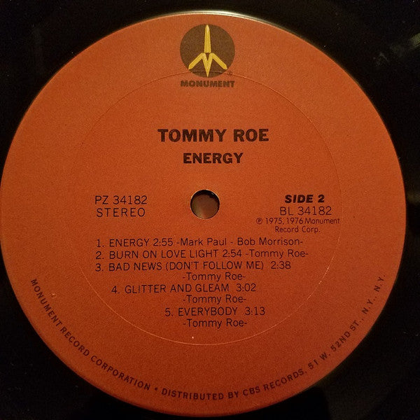 Tommy Roe : Energy (LP, Album)