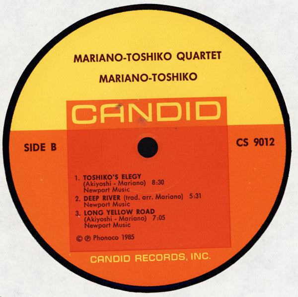 Toshiko Mariano Quartet : Toshiko Mariano Quartet (LP, Album, RE)