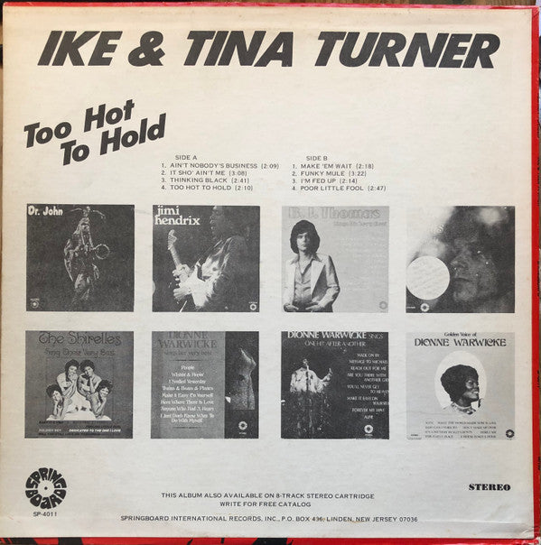 Ike & Tina Turner : Too Hot To Hold (LP, Comp)