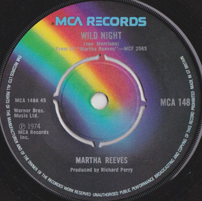 Martha Reeves : Wild Night (7", Single)