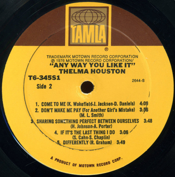 Thelma Houston : Any Way You Like It (LP, Album)