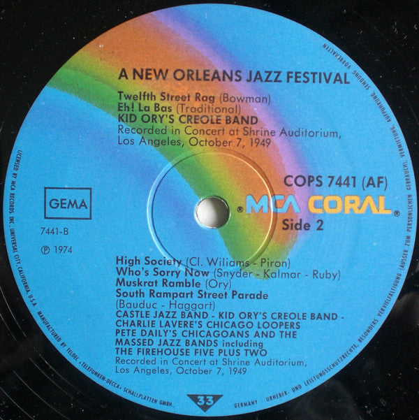 Various : A New Orleans Jazz Festival - 1949 & 1952  (LP, Comp)