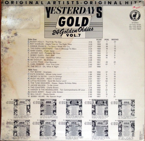 Various : Yesterdays Gold Vol. 7 (24 Golden Oldies) (LP, Comp)