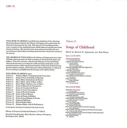 Various : Songs Of Childhood (LP, Comp)