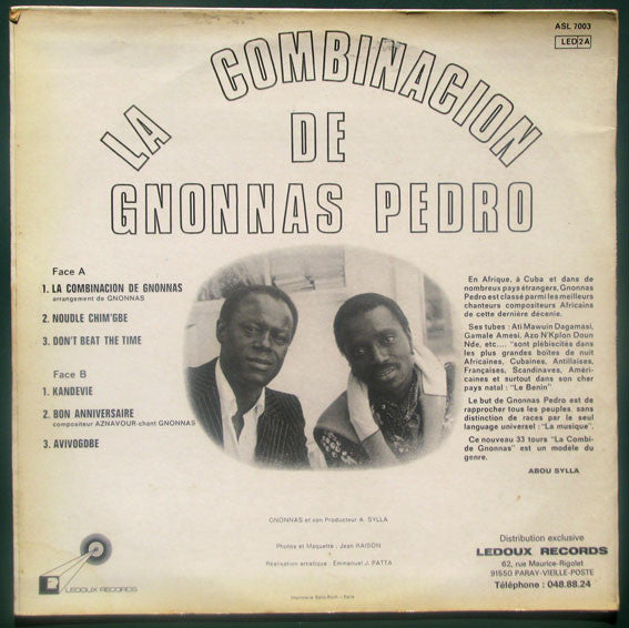 Gnonnas Pedro : La Combinacion De Gnonnas Pedro (LP, Album)