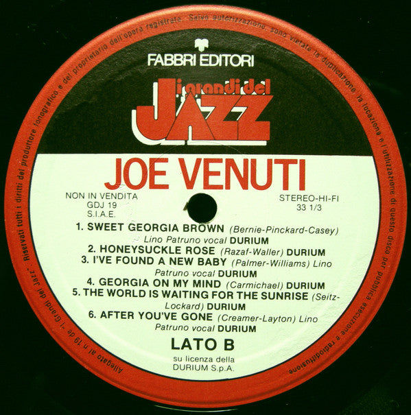 Joe Venuti : Joe Venuti (LP, Comp, Mono)