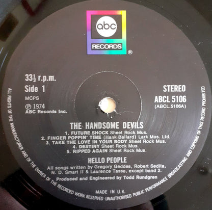 Hello People : The Handsome Devils (LP, Album)