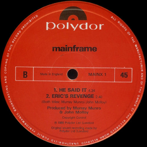 Mainframe (6) : 5 Minutes (12", Single)