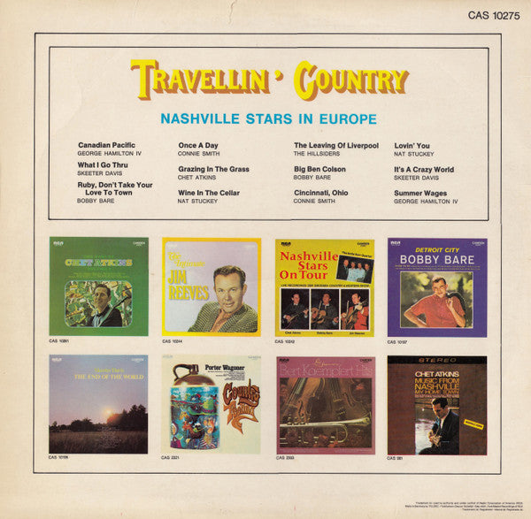 Various : Travellin' Country - Nashville Stars In Europe (LP, Comp)