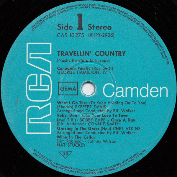 Various : Travellin' Country - Nashville Stars In Europe (LP, Comp)