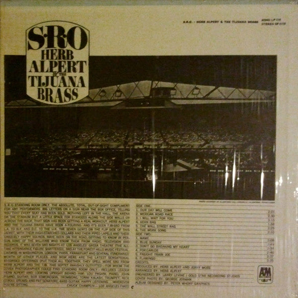 Herb Alpert & The Tijuana Brass : S.R.O. (LP, Album)