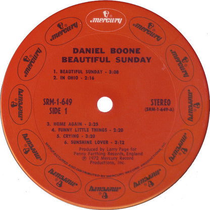 Daniel Boone : Beautiful Sunday (LP, Album)