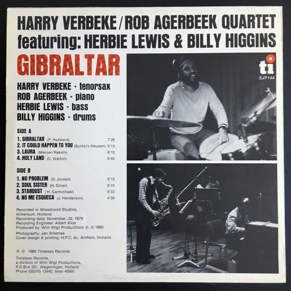 Harry Verbeke / Rob Agerbeek Quartet : Gibraltar (LP, Album)