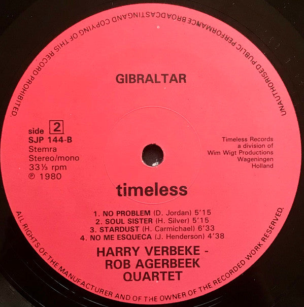 Harry Verbeke / Rob Agerbeek Quartet : Gibraltar (LP, Album)