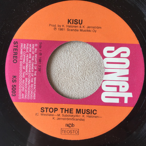 Kisu Jernström : Stop The Music / I'll Be Smiling (7", Single)