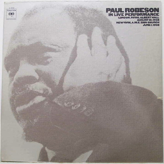 Paul Robeson : In Live Performance (LP, Mono)