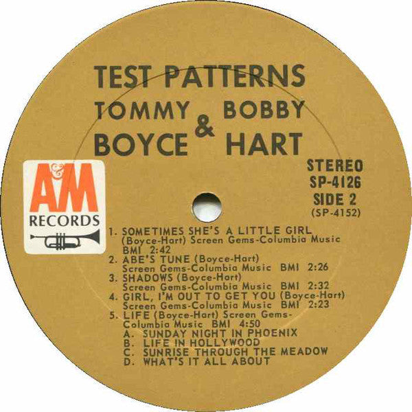 Boyce & Hart : Test Patterns (LP, Album)