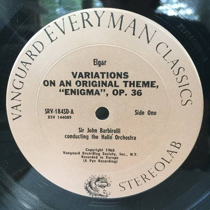 Sir John Barbirolli  Conducting Hallé Orchestra : Vaughan Williams: Symphony No. 8 In D Minor · Elgar: "Enigma" Variations, Opus 36 (LP, Album)