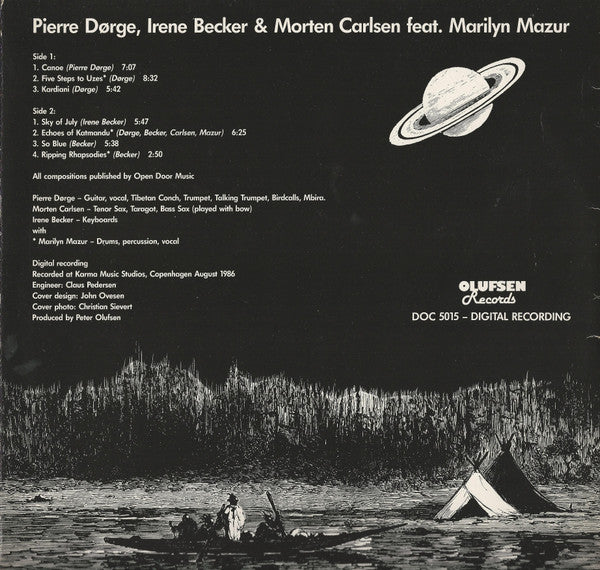 Dørge/Becker/Carlsen Featuring Marilyn Mazur : Canoe (LP, Album)