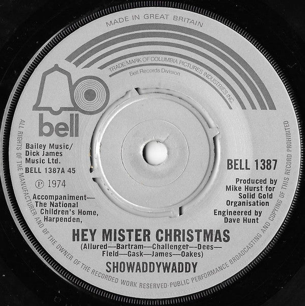 Showaddywaddy : Hey Mister Christmas (7", Single, 4-P)