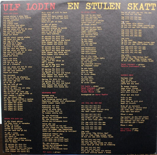 Ulf Lodin : En Stulen Skatt (LP, Album)