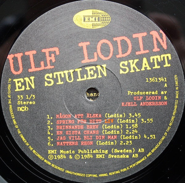 Ulf Lodin : En Stulen Skatt (LP, Album)