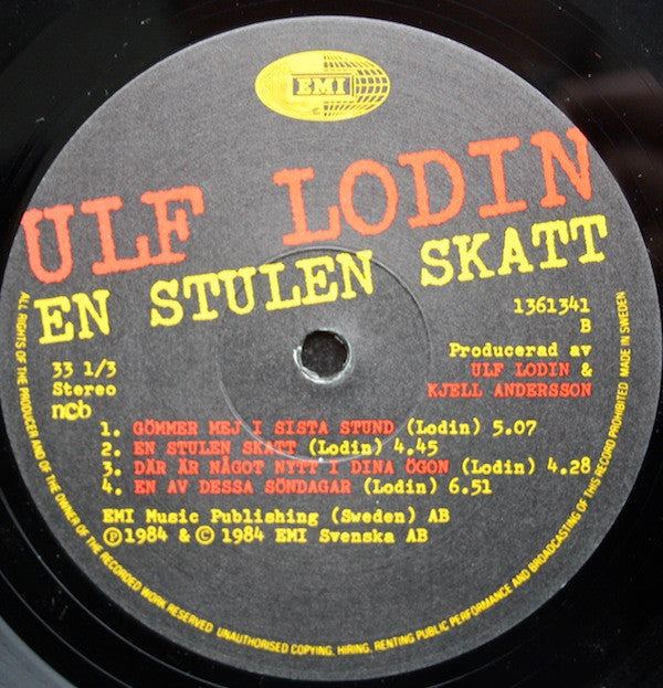 Ulf Lodin : En Stulen Skatt (LP, Album)