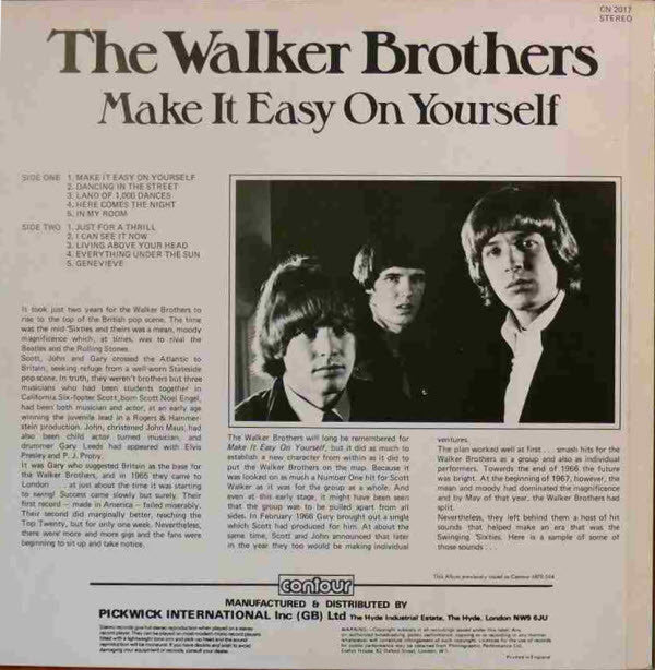 The Walker Brothers : Make It Easy On Yourself (LP, Comp, RE, Dar)