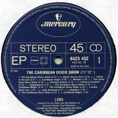 Lobo : The Caribbean Disco Show (12", EP, Single)