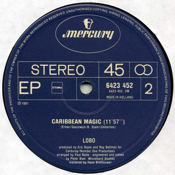 Lobo : The Caribbean Disco Show (12", EP, Single)