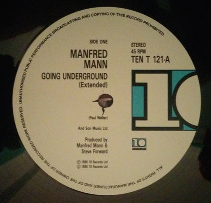 Manfred Mann's Earth Band With Chris Thompson : Going Underground (12")