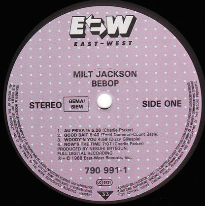 Milt Jackson : Bebop (LP, Album)