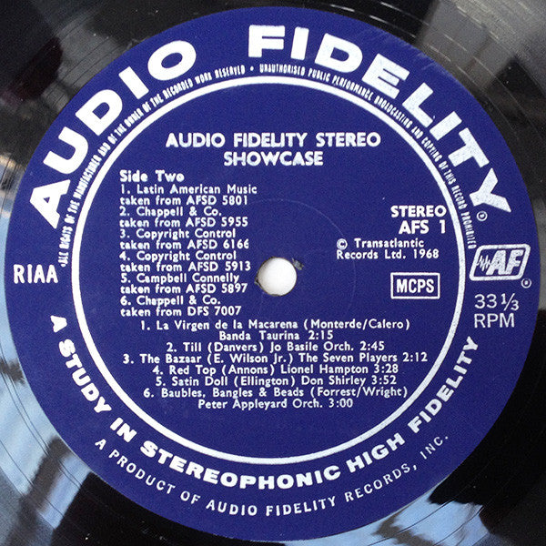 Various : Audio Fidelity Stereo Showcase (LP, Comp, Ltd)