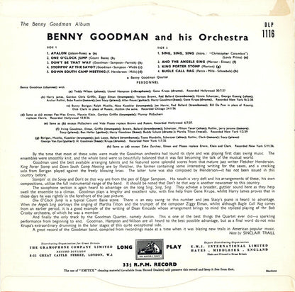 Benny Goodman And His Orchestra : The Benny Goodman Album (10", Comp, Mono)