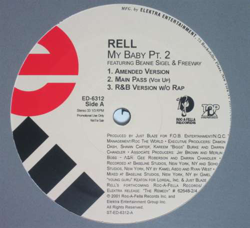 Rell : My Baby Pt. 2 (12", Promo)