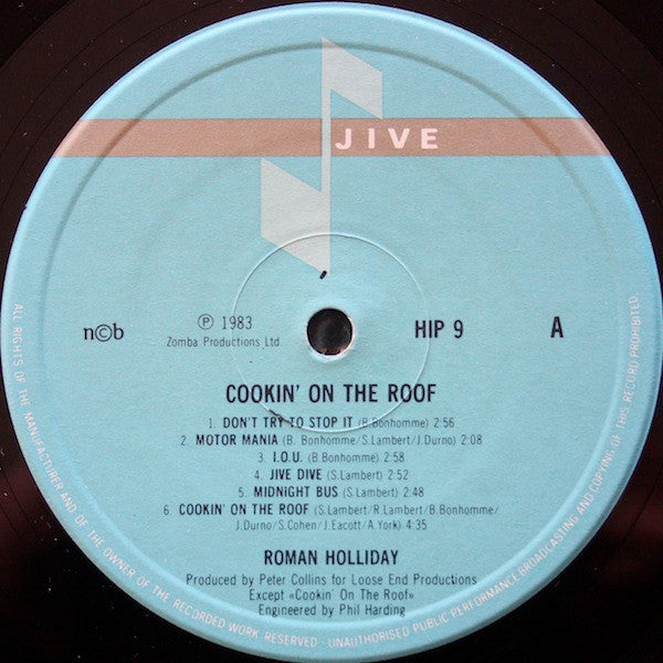 Roman Holliday : Cookin' On The Roof (LP, Album)